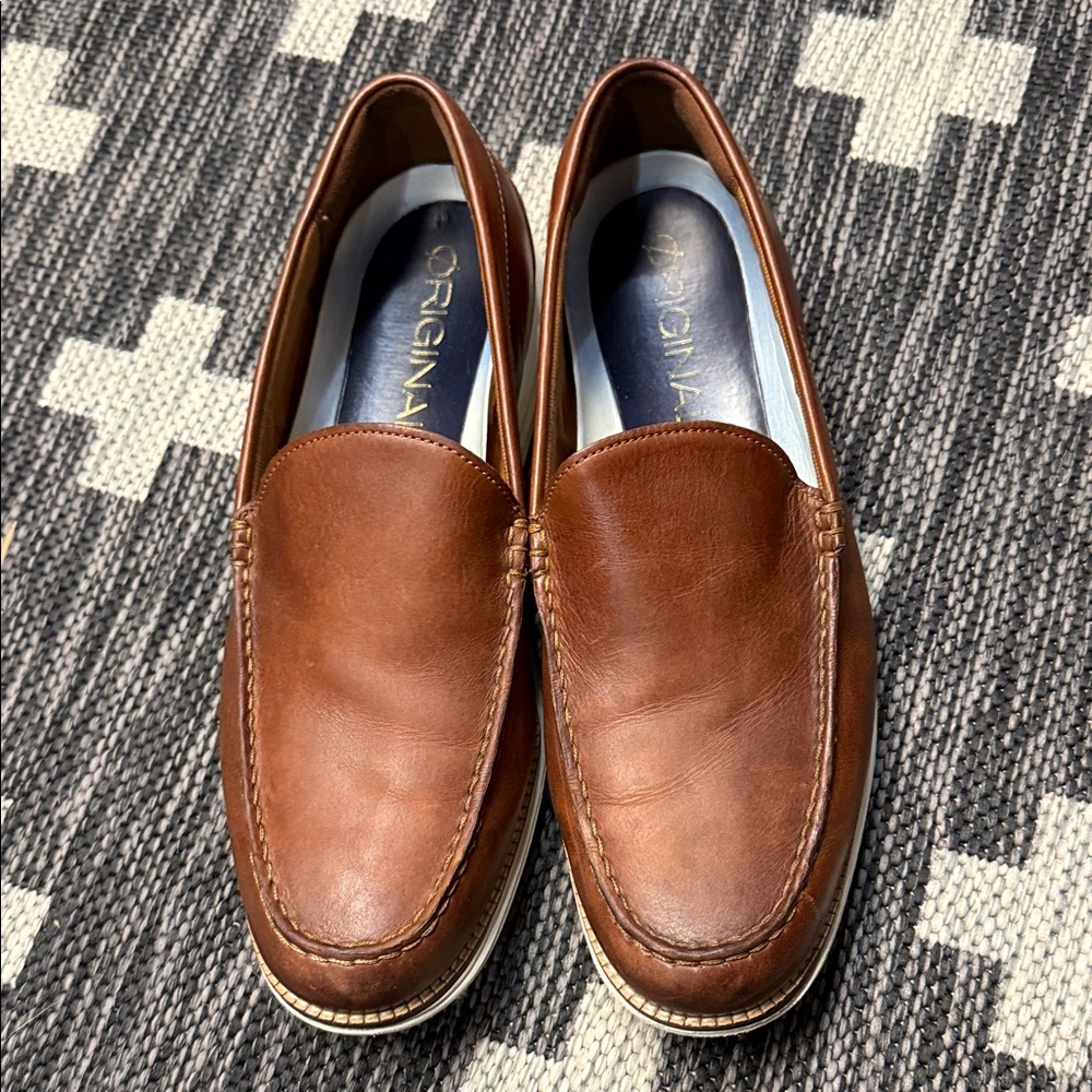 Cole Haan Brown Leather Slip-On Loafers